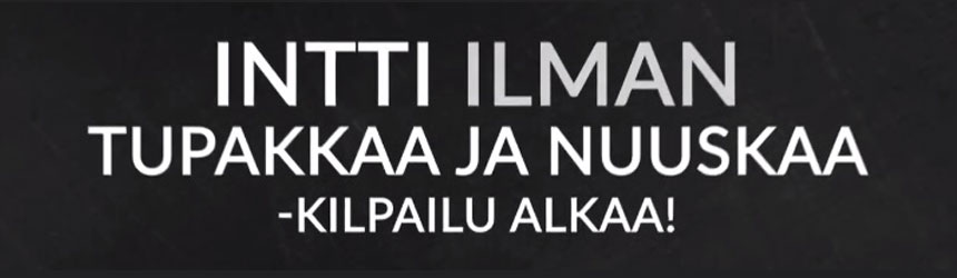 Intti ilman tupakkaa ja nuuskaa -kilpailu alkaa